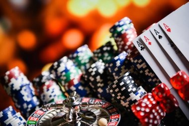 Live-dealer casino table with multi-camera view